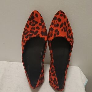 Fashion to Figure Red and Black Animal Print Loafers